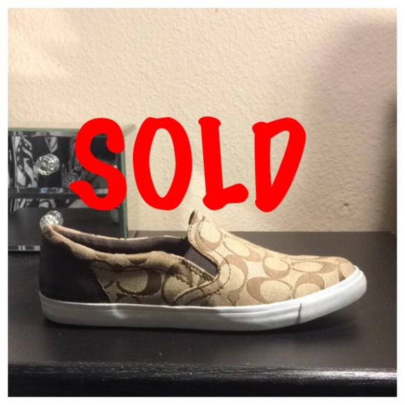 COACH slip on flats