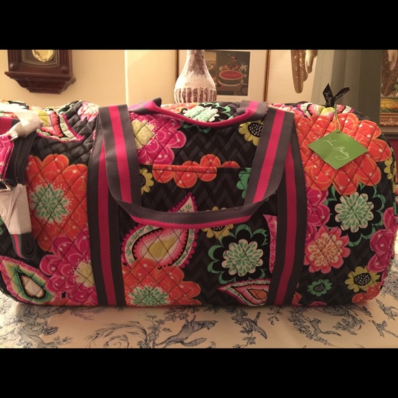 Vera Bradley large round duffle bag