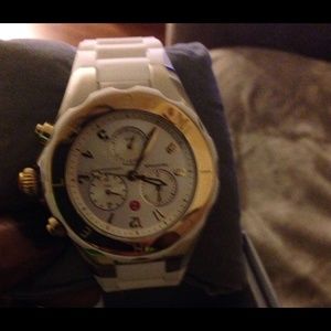 Michele Tahitian Jelly Bean White Two-Tone Watch