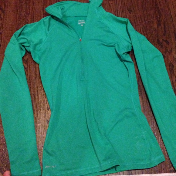 Womens Green Nike Pro Workout Shirt