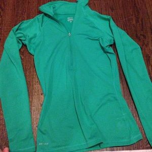 Womens Green Nike Pro Workout Shirt
