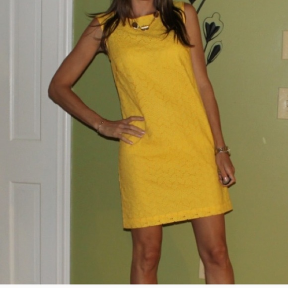 ann taylor loft yellow dress