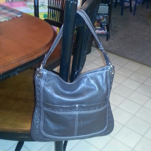 TIGNANELLO LARGE BROWN GENUINE LEATHER TOTE