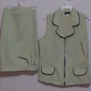 Slacks and vest set