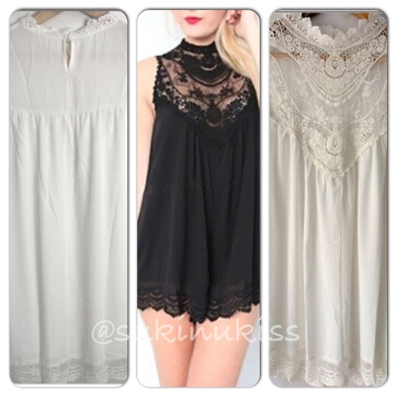 Sale 💟2X HP💟lace chiffon mini dress👗 - Picture 2 of 4