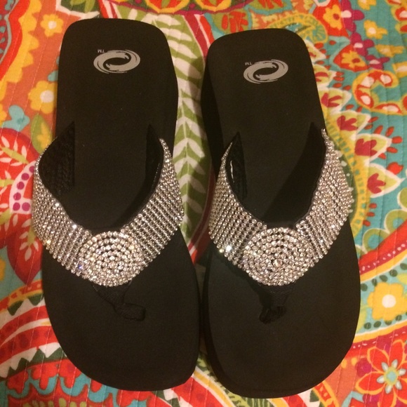 Wedge flip flops