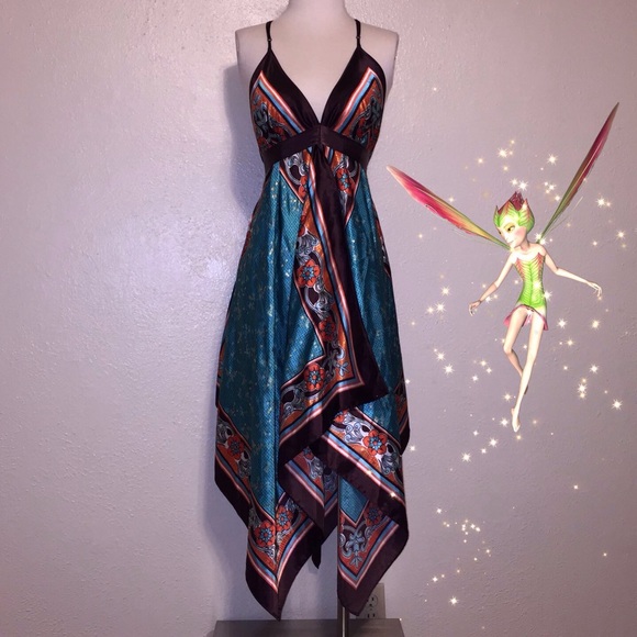 satin handkerchief dress