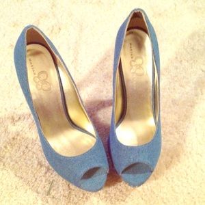 Denim Mariah Carey stilettos