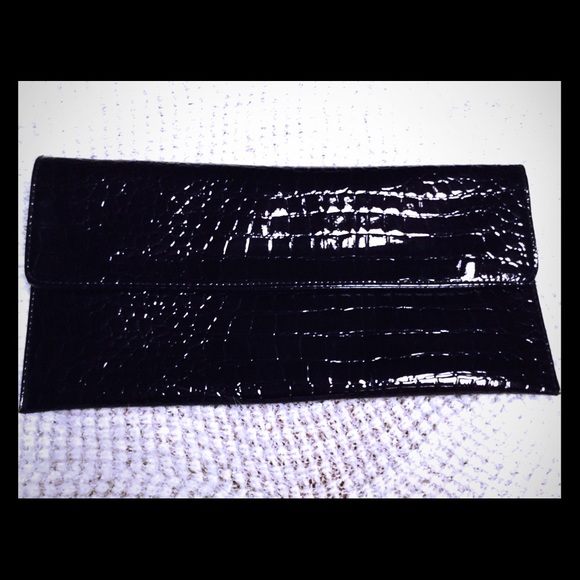 Crocodile print clutch