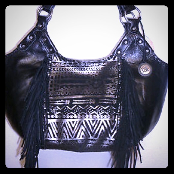 The Sak Indio Black Tribal Hobo Bag