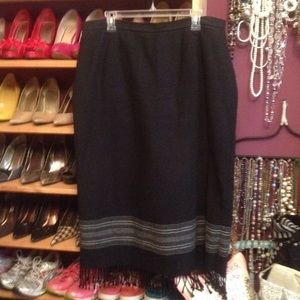 Toasty wool blend skirt