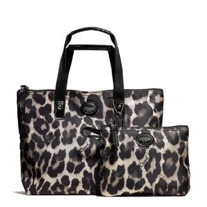 Coach Getaway Ocelot Print SMALL tote