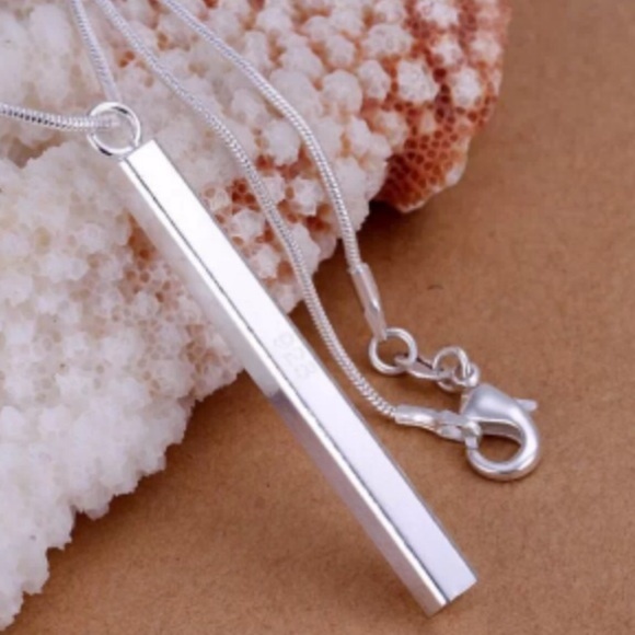 925 silver bar with chain. And silver ring