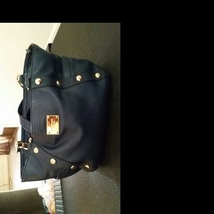 Navy blue medium delancy michael kors handbag