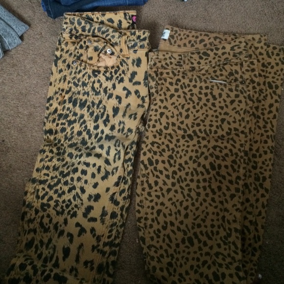 Cheetah skinny jeans