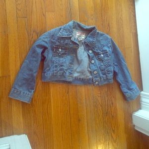 True religion cropped jeans jacket
