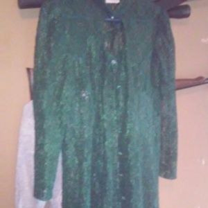 ⛔SOLD⛔ length Dark green lace over top