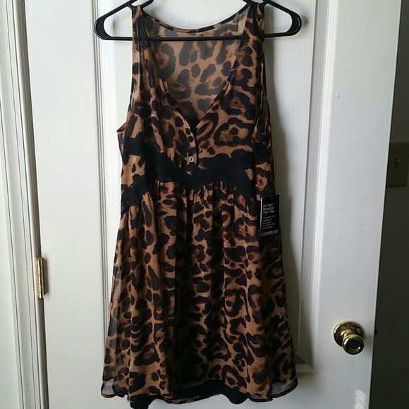 NWT Express leopard dress