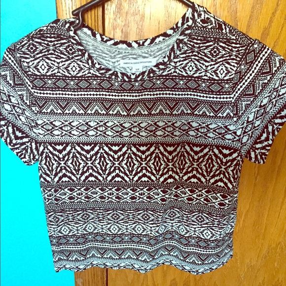 American Eagle tribal crop top