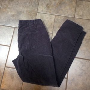 Gray skinny corduroy pants