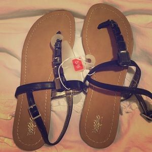 Black jeweled Sandals