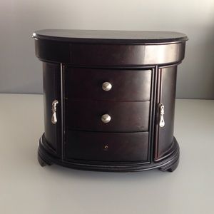 Dark Oak Vintage Jewelry Box