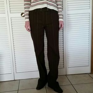 Pin striped chocolate brown pants Pin striped chocolate brown pants