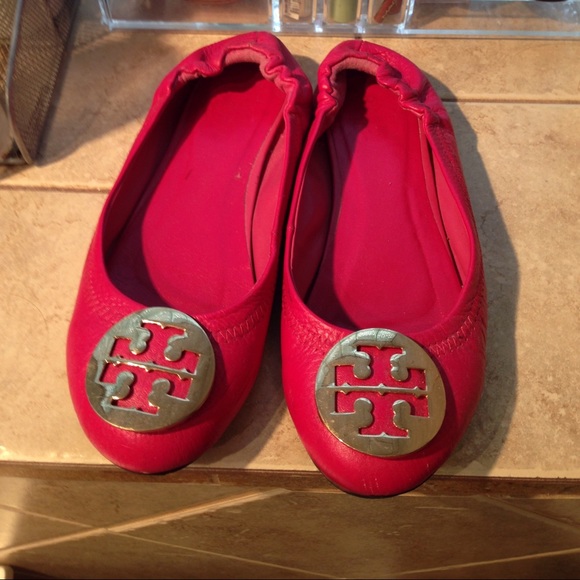 Tory Burch Magenta Colored Flats