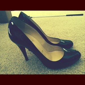 Christian Louboutin  black patent leather shoes