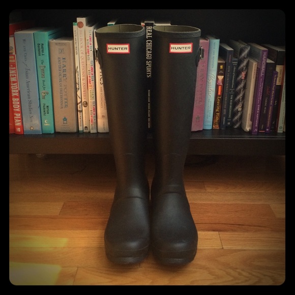 Hunter color block wellies - black/olive