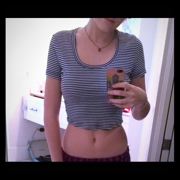 Striped Cropped tshirt