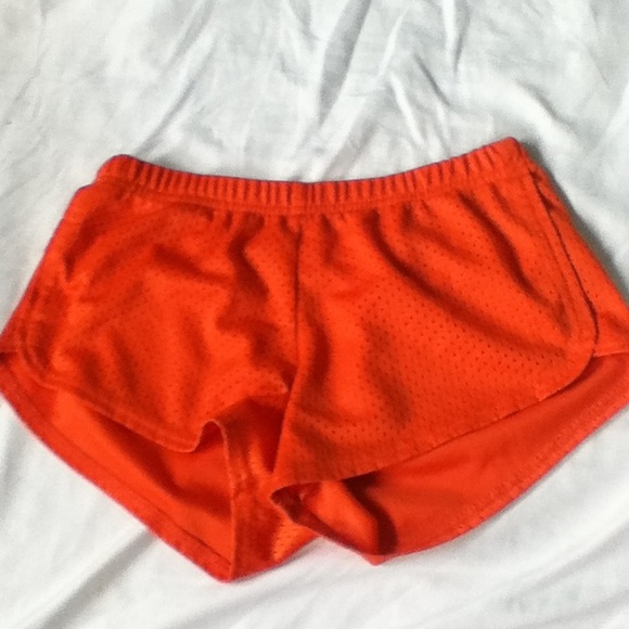 XS orange soffe shorts