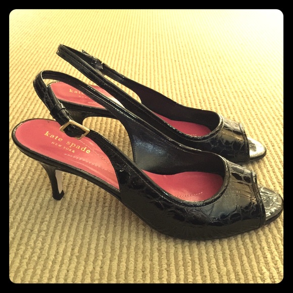 kate spade Shoes - Kate Spade black patent slingbacks