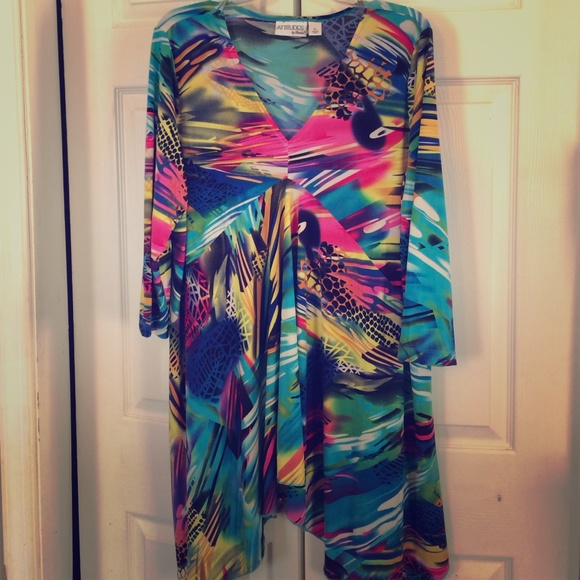 A line colorful tunic