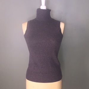Grey Sleeveless Turtleneck Sweater BANANA REPUBLIC