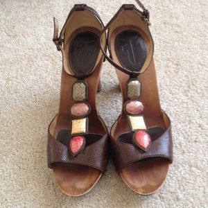 Frye Dolly Jeweled T-strap Sandal