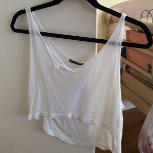 Brandy Melville white see through crop