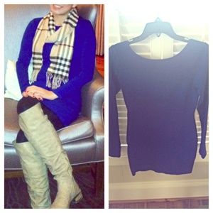 Blue long sleeve dress