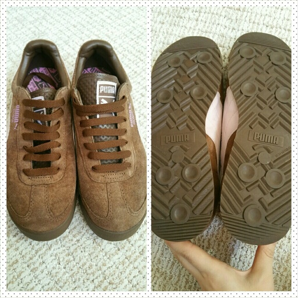 ♧1HR FLASH♧ Puma sneakers (brown&pink suede)