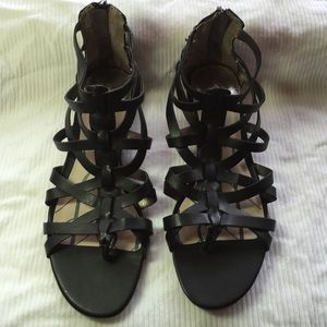 Sam & Libby Black Sandals. 7 US