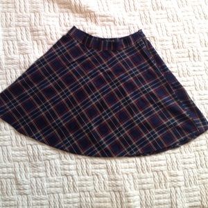 Plaid circle skirt
