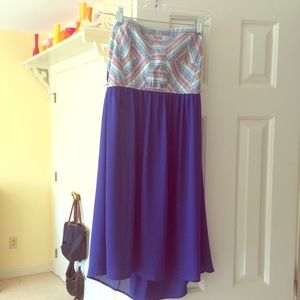 West 36th blue Aztec dress