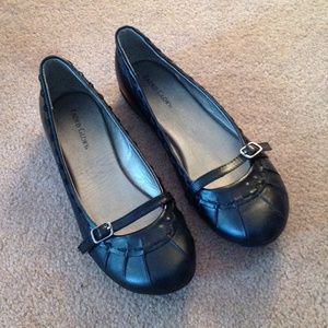 Faded Glory brand black Mary Jane flats.