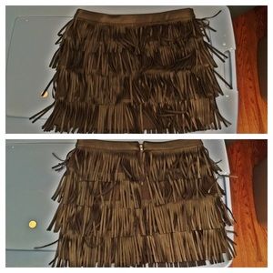 A leather skirt all black