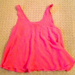 Bright pink tank top