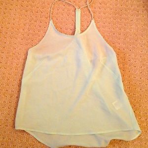 Aqua/ teal razor back tank top