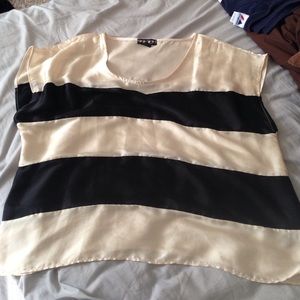 Silk fabric Forever21+ striped blouse.