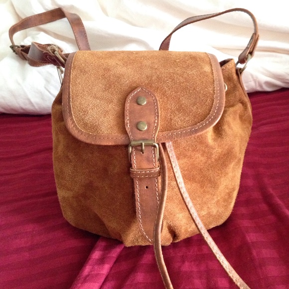 Brandy Melville brown suede bucket bag