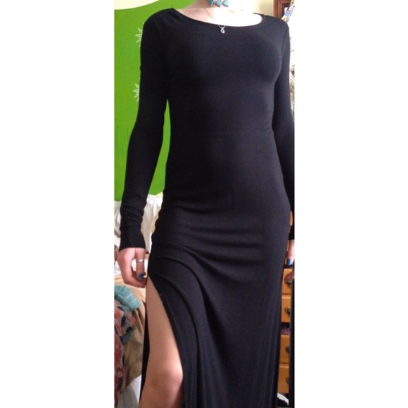 Sexy black maxi dress