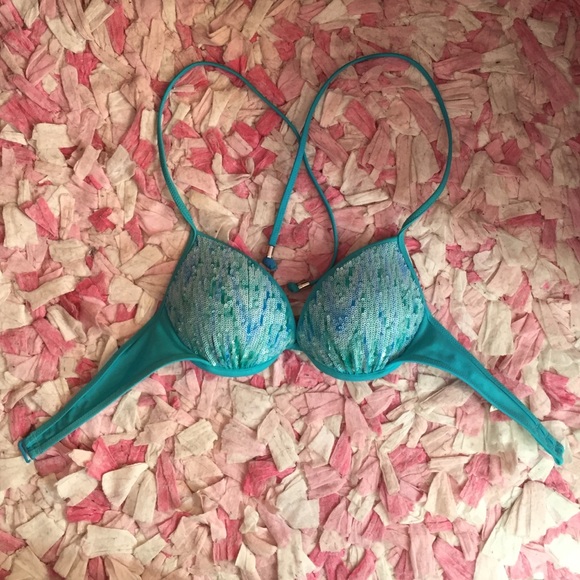 Blue Victoria's Secret Pink push up bikini - Picture 1 of 4